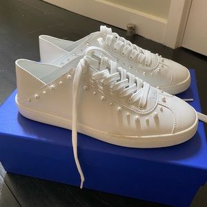 Stuart Weitzman Pearl Leather Sneaker
